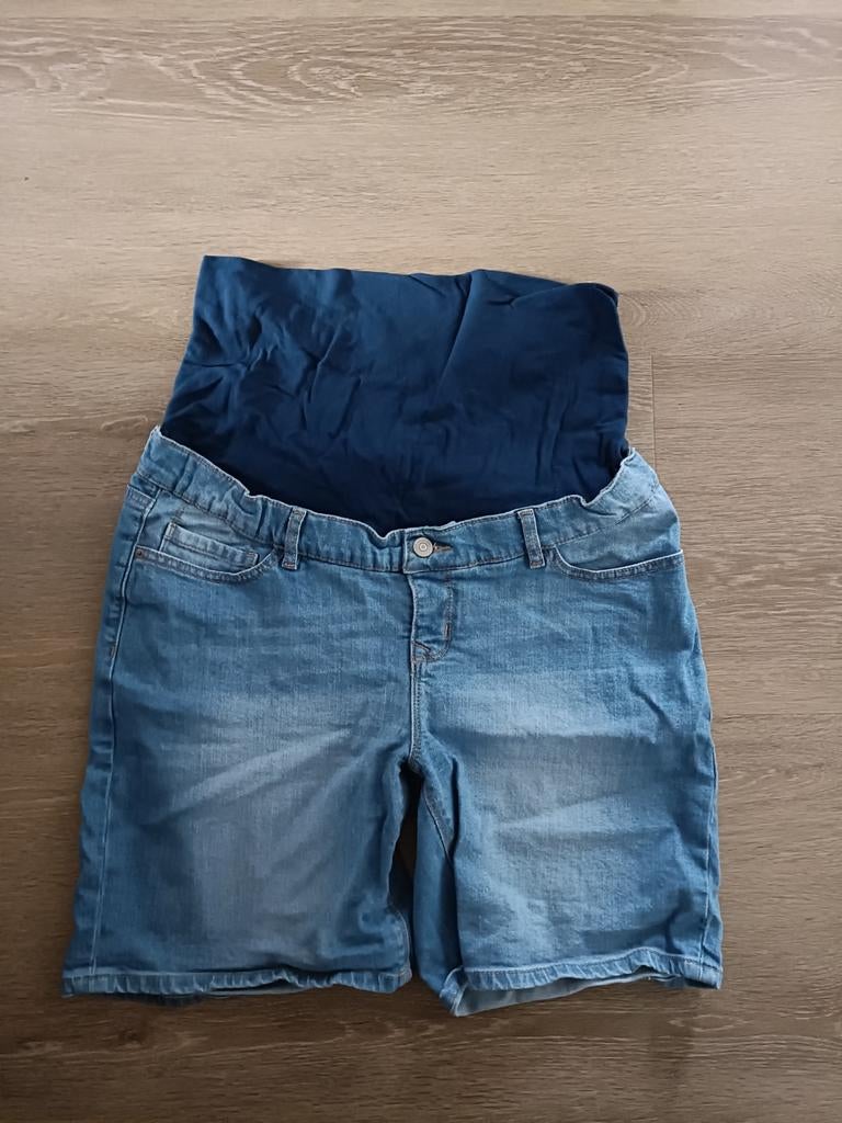 Noppies korte zwangerschapsspijkerbroek maat 32, Ophalen, Blauw, Maat 42/44 (L), Noppies