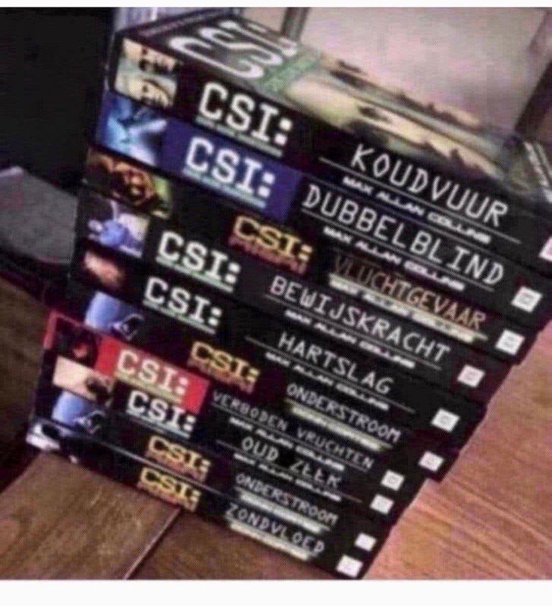 Tien boeken csi, Ophalen, Gelezen