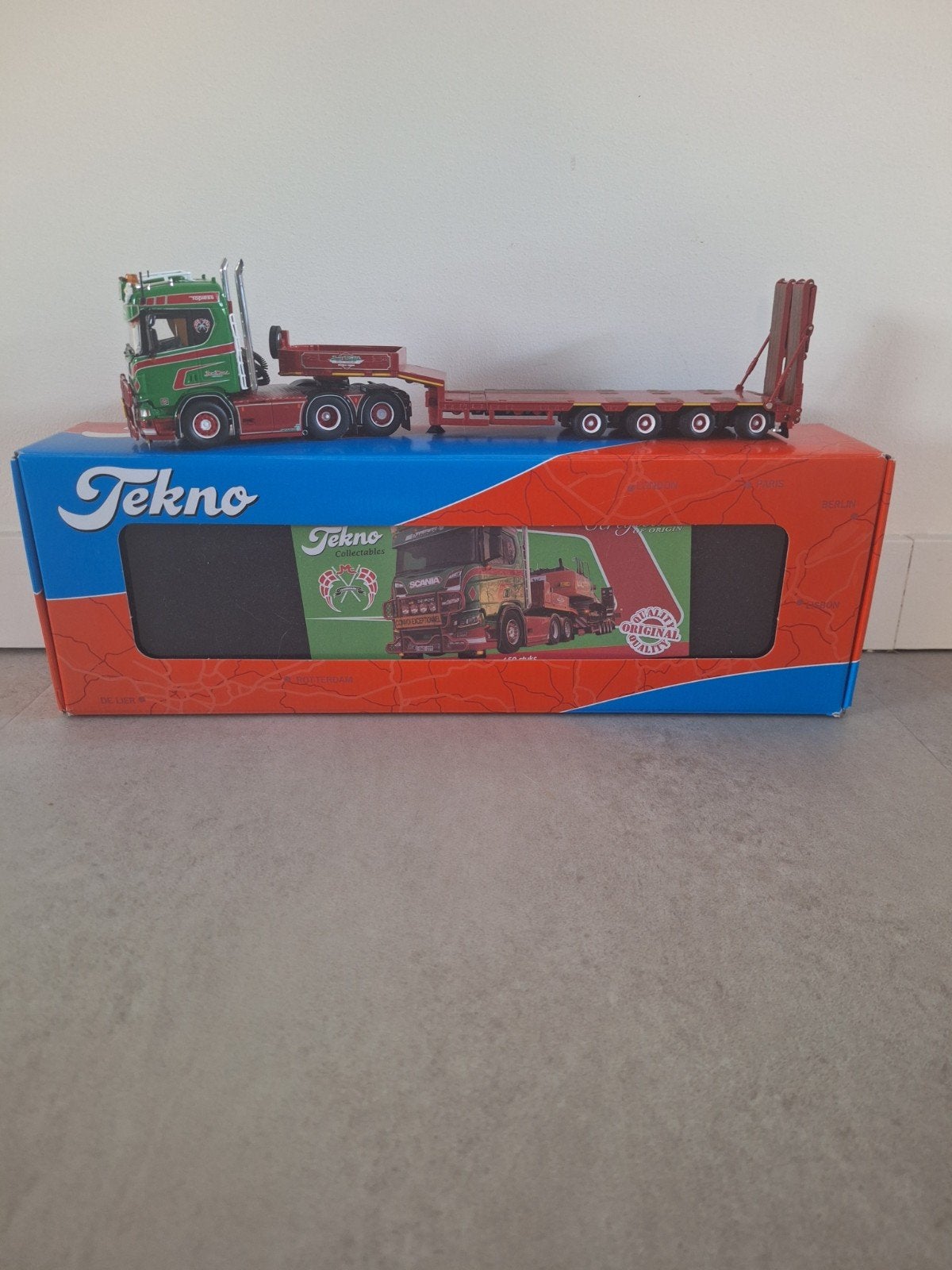 Tekno Scania Jan Mues, Ophalen of Verzenden, Zo goed als nieuw, Bus of Vrachtwagen, Tekno