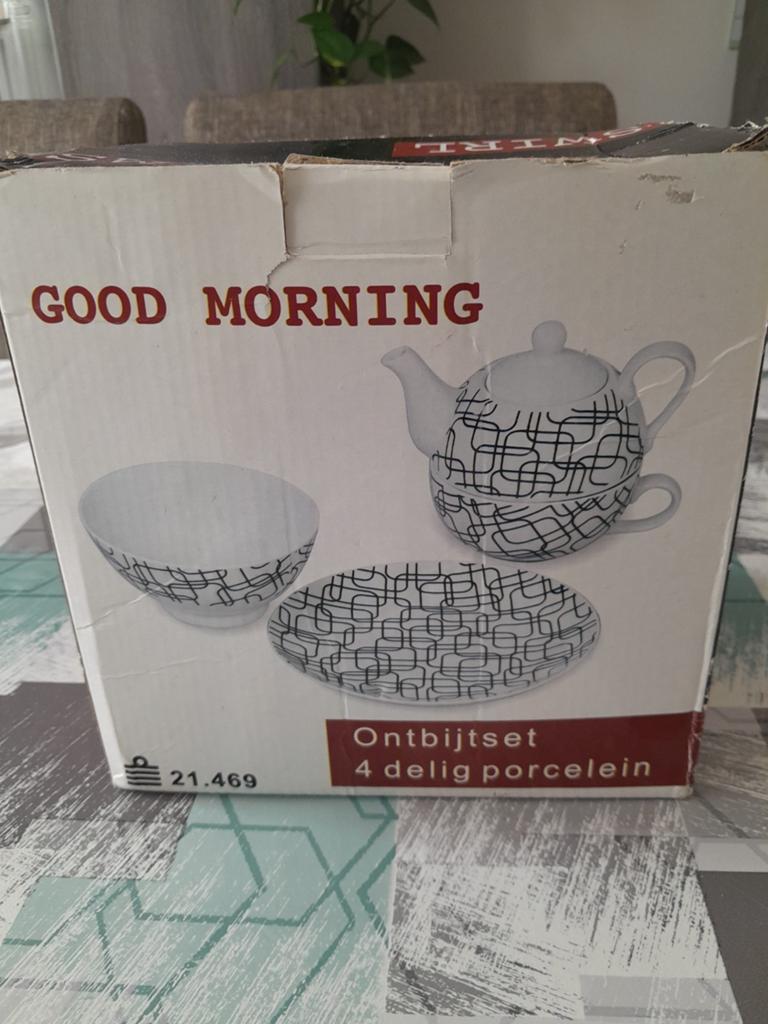 1 pers. Ontbijtsetje (NIEUW), Nieuw, Ophalen of Verzenden, Overige stijlen, Porselein