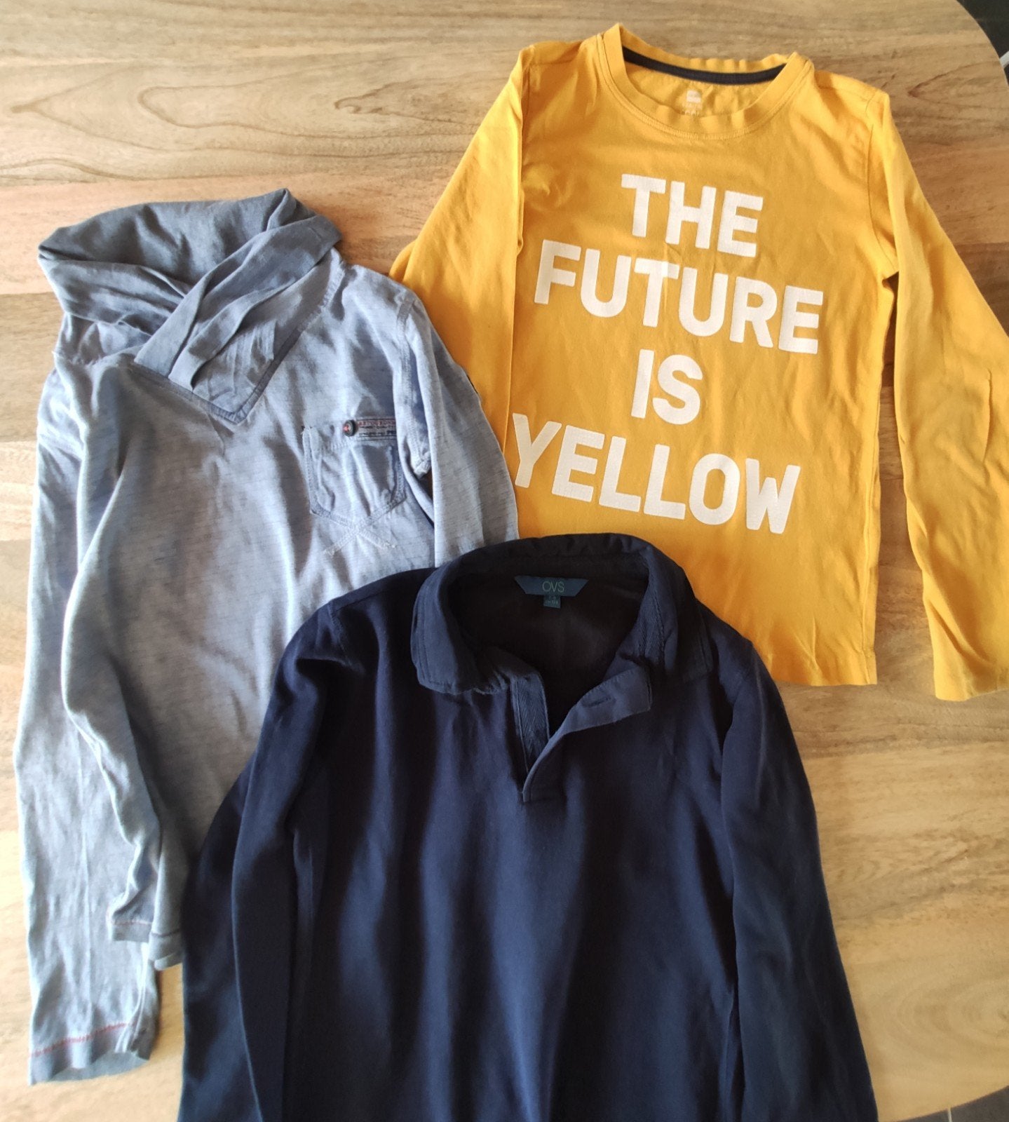 3x Longsleeves maat 134/140 (Replay, Hema, OVS), Gebruikt, Ophalen of Verzenden, Shirt of Longsleeve, Jongen