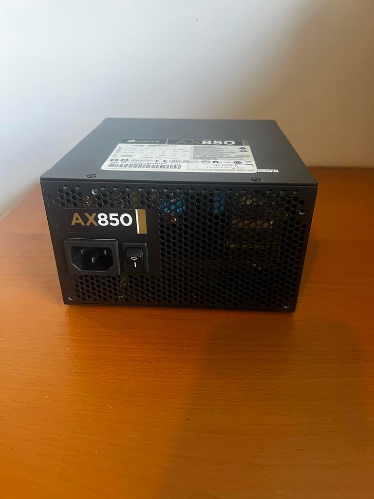 Corsair AX850 voeding – 850W Gold – volledig modulair, Computers en Software, Interne voedingen, Ophalen of Verzenden, Gebruikt