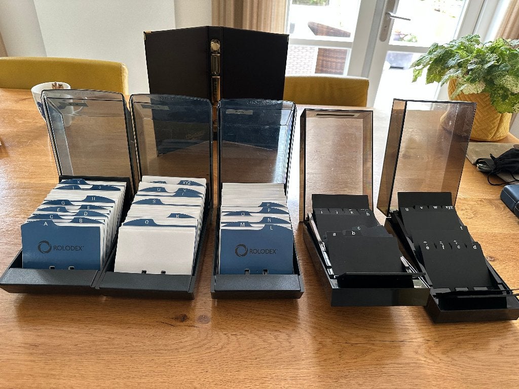 Rolodex visitekaartjes opbergsysteem / kaartenbak, Diversen, Bureau-accessoires, Ophalen, Gebruikt