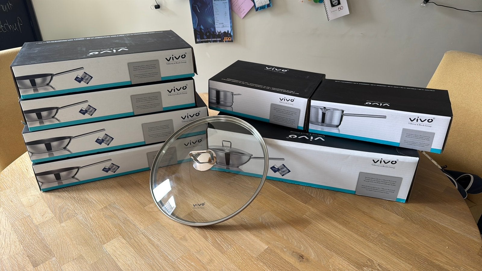 Villeroy & Boch Vivo pannen nieuw in verpakking., Ophalen, Nieuw, Rvs, Pannenset
