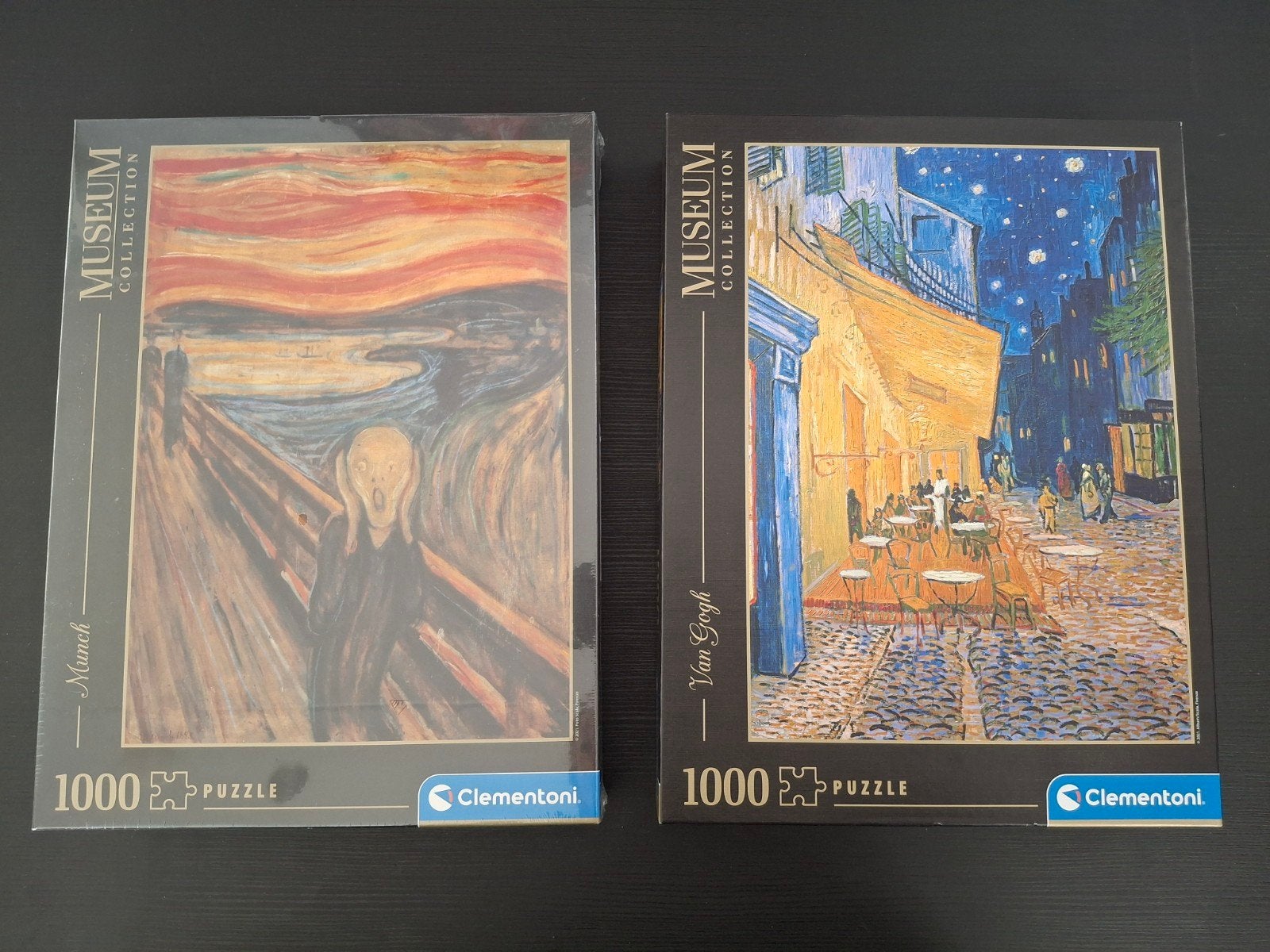 Clementoni Museum Collection Puzzels - Van Gogh & Munch, Hobby en Vrije tijd, Ophalen of Verzenden, 500 t/m 1500 stukjes, Nieuw
