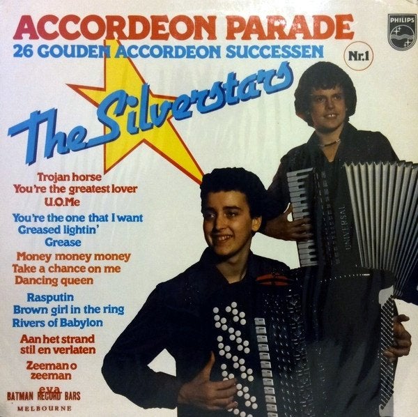 Piraten L.P. (1978) the Silverstars - Accordeon Parade nr. 1, LP, Gebruikt, Ophalen of Verzenden, Levenslied of Smartlap
