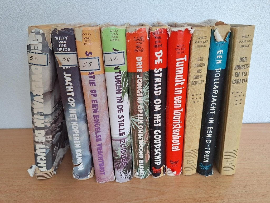 Willy van der Heide - Bob Evers, 10 delen jeugdboeken (set), Gelezen, Willy van der Heijden, Ophalen of Verzenden, Fictie