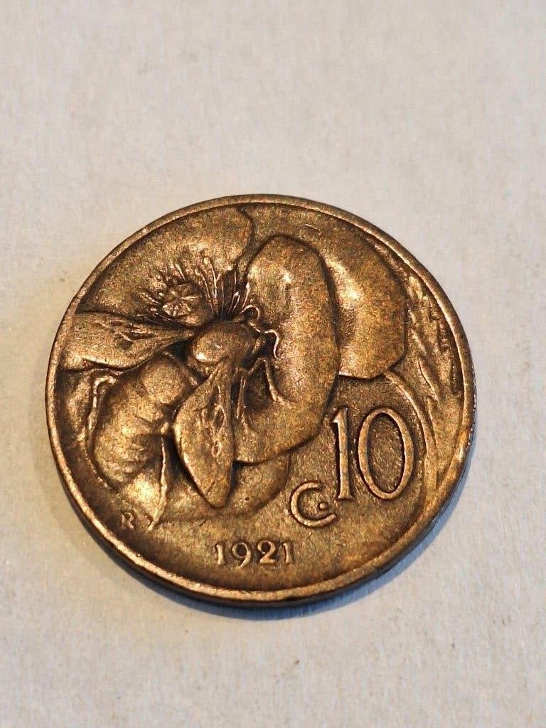 3 munten Italië 10 centesimi 1921, 1927 en 1941, Ophalen of Verzenden, Italië, Losse munt