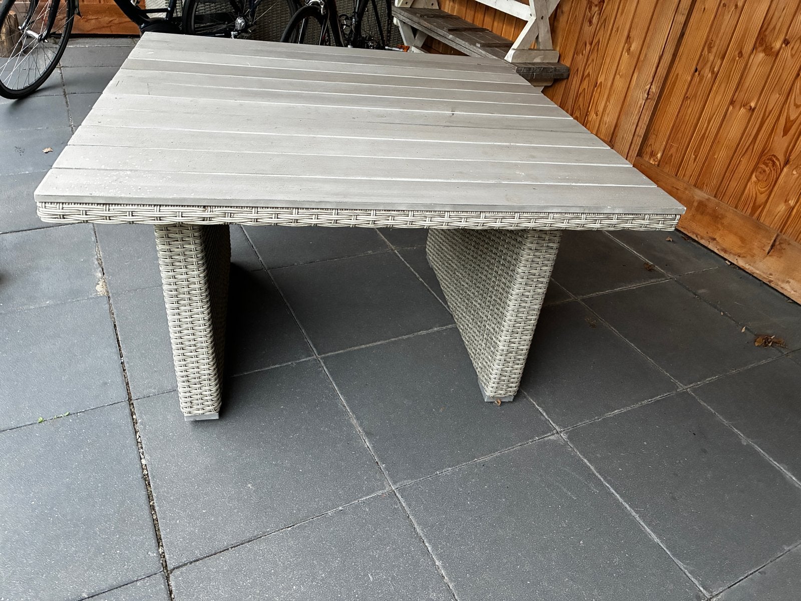 Buitentafel, Ophalen, Gebruikt, Vierkant, Aluminium