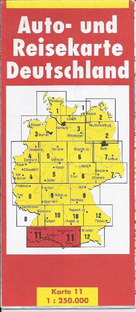 U65 plattegrond autokaart freiburg-memmingen karte 11 -, Gelezen, 2000 tot heden, Ophalen of Verzenden, Landkaart