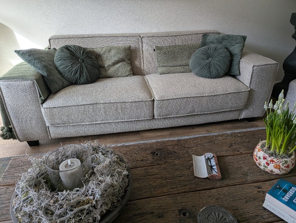 Mooie 3 zits bank en bijhorende love seat, Ophalen, Zie foto's, Driepersoons, 75 tot 100 cm