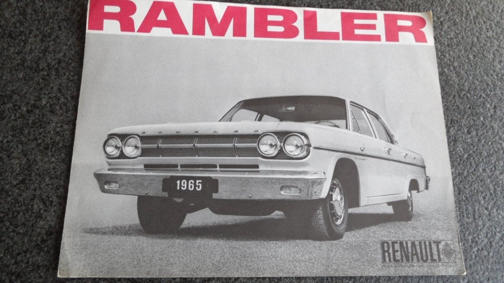 Rambler oldtimerauto 1965 folder, Verzenden, Gelezen, Overige merken