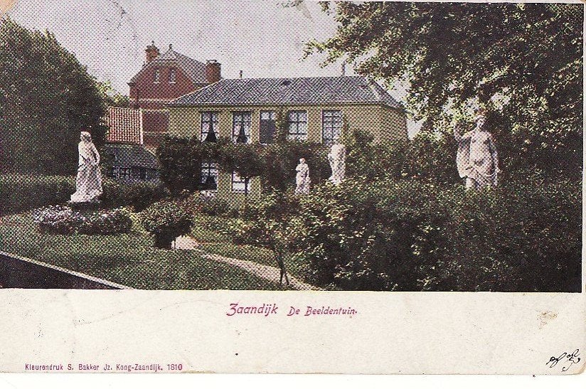 Zaandijk (NH) De beeldentuin 1904., Ophalen, Voor 1920, Gelopen, Noord-Holland