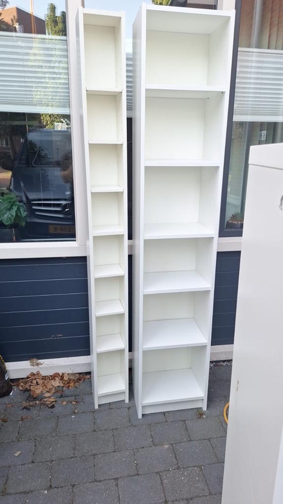 Gratis Ikea Billy boekenkast en Billy cd/dvd kast, Ophalen, Met plank(en), Gebruikt, 200 cm of meer