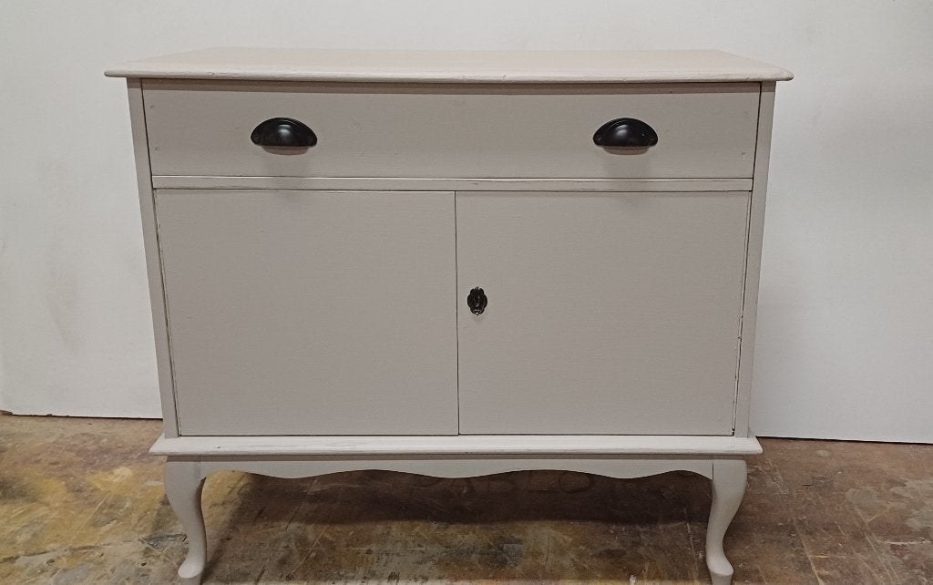 Dressoir tv-kastje lade deuren legplank zwart kiezelgrijs, Huis en Inrichting, Ophalen, Met lade(s), 50 tot 100 cm, Zo goed als nieuw