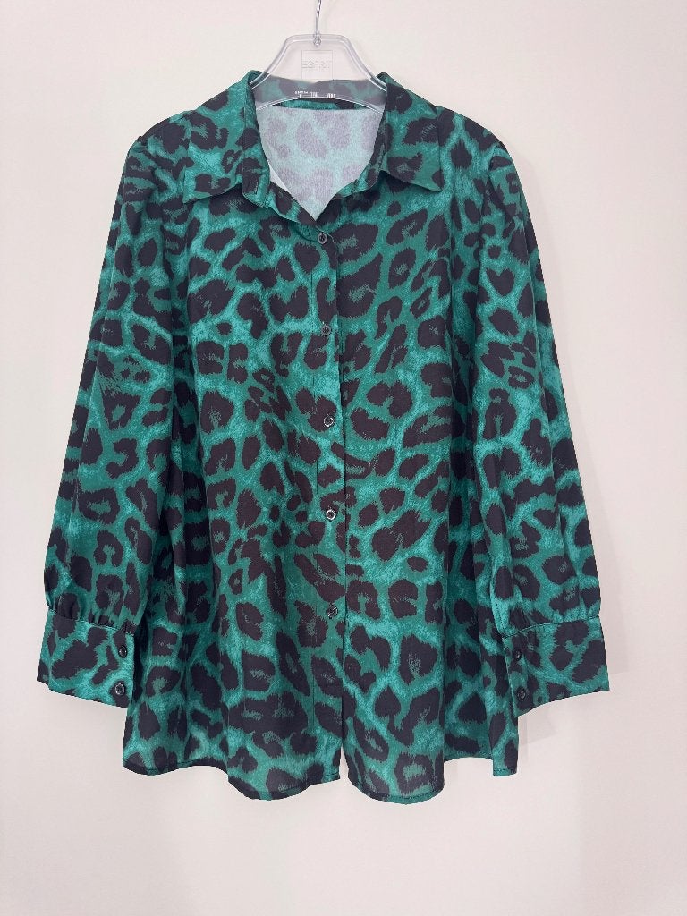 Blouse, maat XL, Shein Curve, groen panter, Maat 46/48 (XL) of groter, Nieuw, Ophalen of Verzenden, Shein Curve