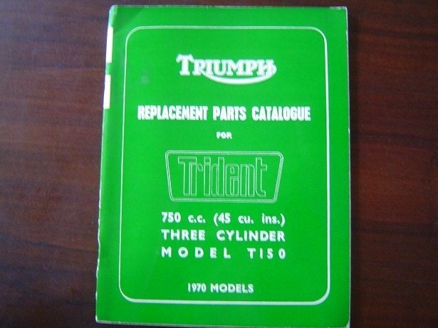 Triumph 750cc Trident 1970 motorcycle parts catalogue T150, Ophalen of Verzenden, Triumph