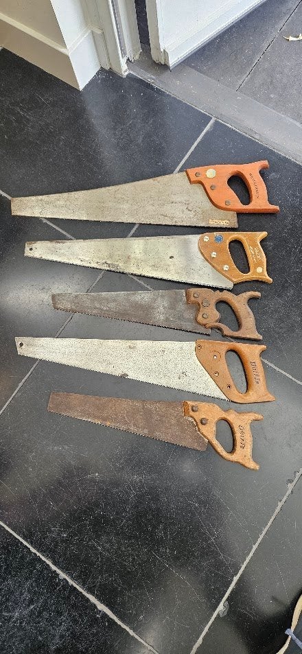 Antiek handzagen Duifje, Baier, Spear&Jackson Slack&Sellars, Ophalen of Verzenden