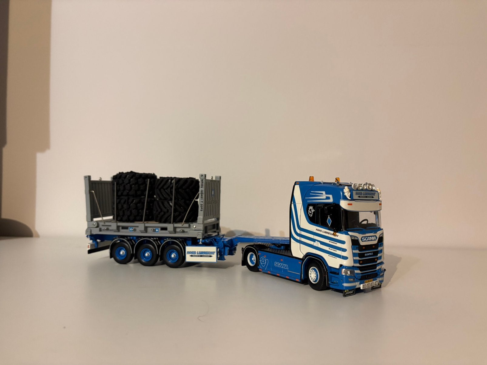Scania V8 Hans Lubrecht Tekno, Verzenden, Zo goed als nieuw, Bus of Vrachtwagen, Tekno