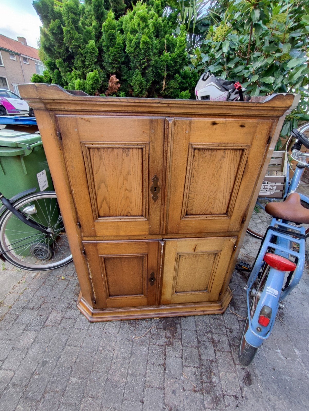Antiek kastje, massief hout, Ophalen