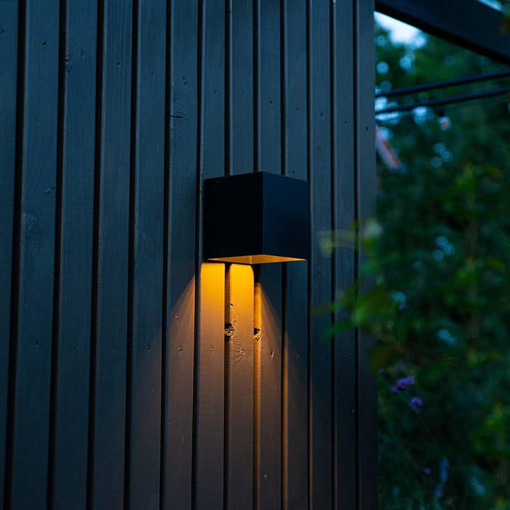 3x Moderne Buiten wandlamp zwart | Solar, Huis en Inrichting, Lampen | Hanglampen, Ophalen, Zo goed als nieuw, Metaal, Modern