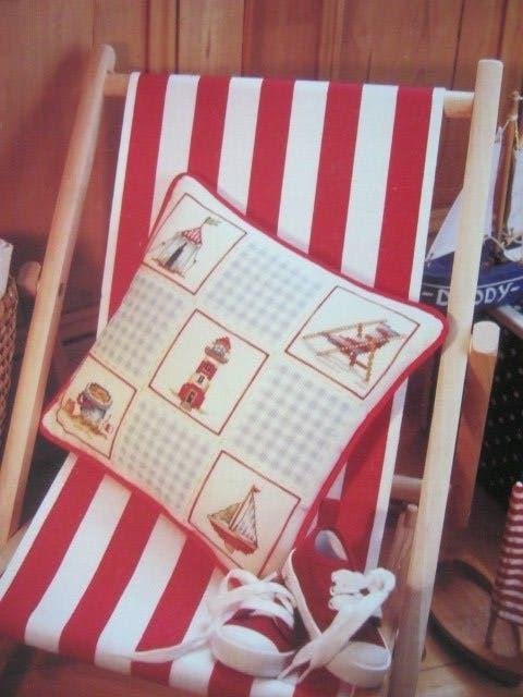 Borduurpatroon Strand huisje -  stoel -  schip  nr 1101, Verzenden, Nieuw, Handborduren, Patroon