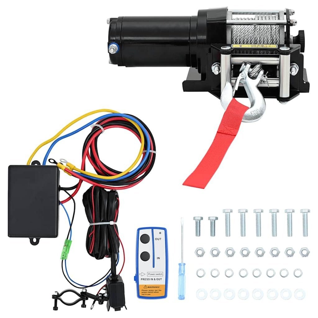 DEAL | Elektrische lier 12V 1360 KG afstandsbediening! GRTS, Verzenden