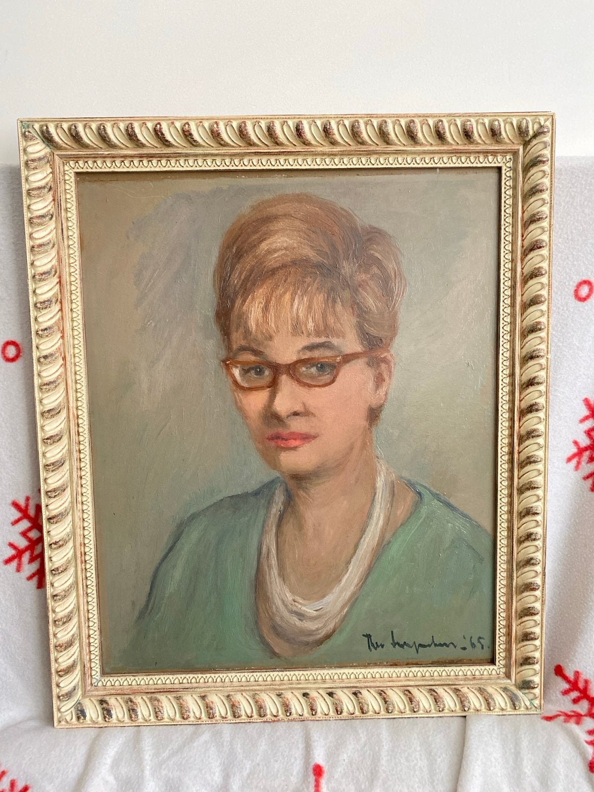 Theo Swagemakers Museum - Portret van een vrouw, 1965, Paneel, Gedateerd, Portret of Personen, Ophalen of Verzenden