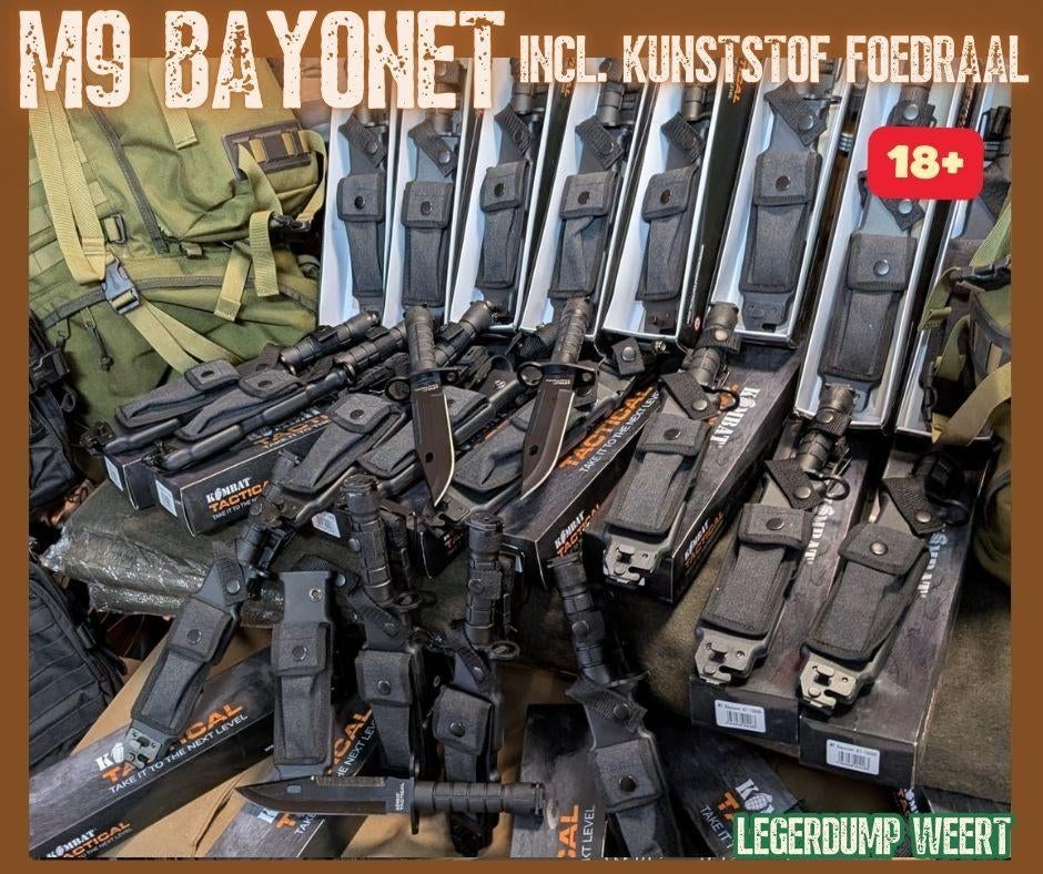 M9 Bayonet inclusief kunststof holster, Ophalen of Verzenden, Landmacht, Nederland, Mes of Dolk