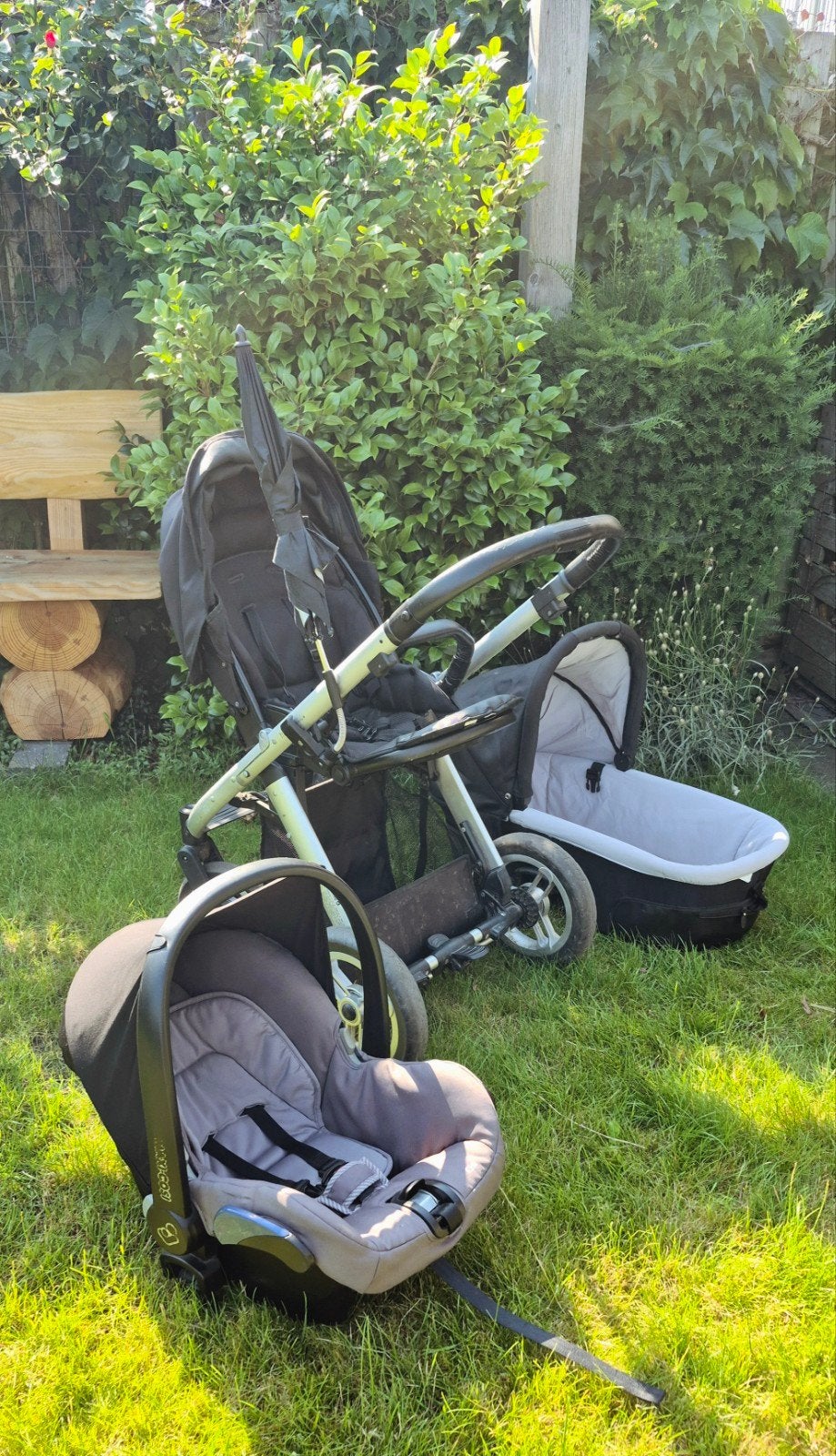 Complete Mutsy Transit kinderwagen, Ophalen, Verstelbare duwstang, Zo goed als nieuw, Combiwagen