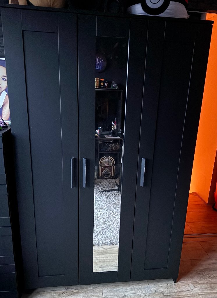 Ikea Brimnes kast 3 deurs, Ophalen, Met deur(en), 100 tot 150 cm, Zo goed als nieuw