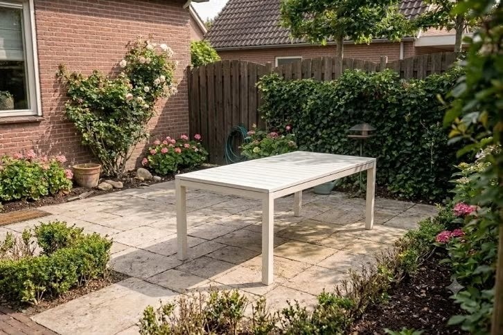 4SO rivoli tuintafel aluminium 160 cm | Outlet, Ophalen, Zo goed als nieuw, Rechthoekig, Aluminium