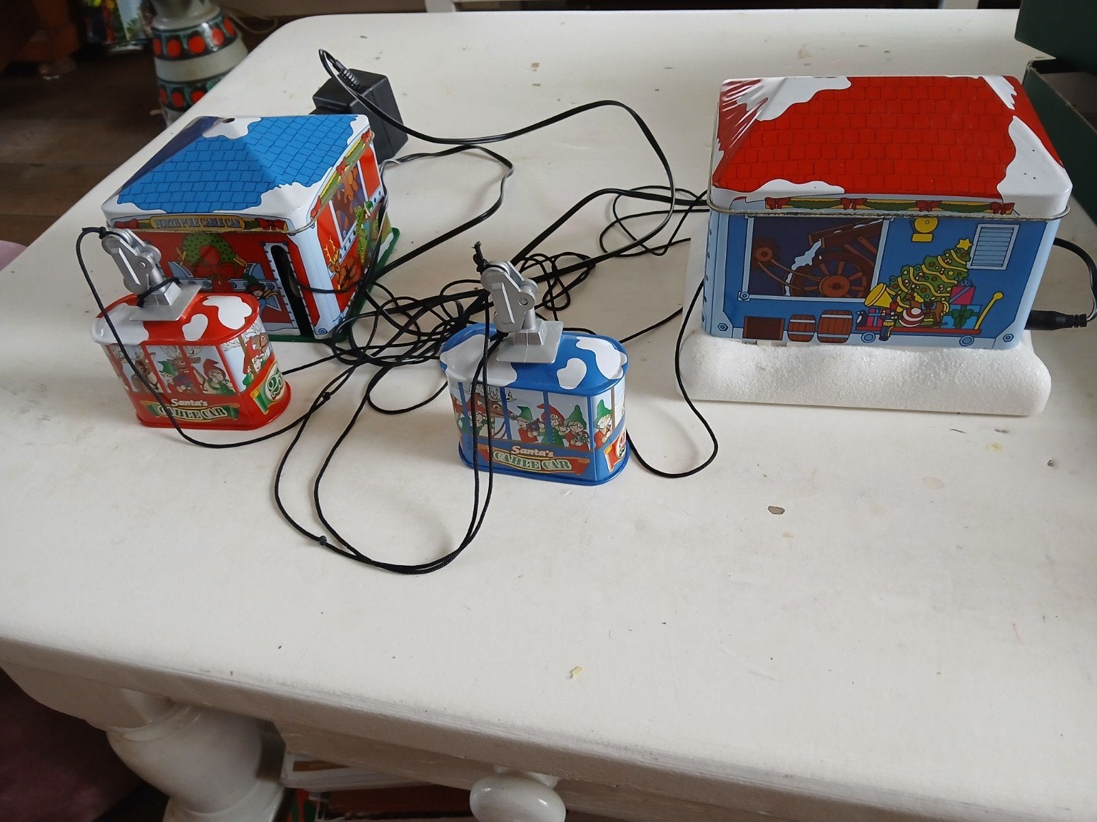 kerst  vintage  kabelbaan  werkend te zien, Diversen, Ophalen of Verzenden, Zo goed als nieuw