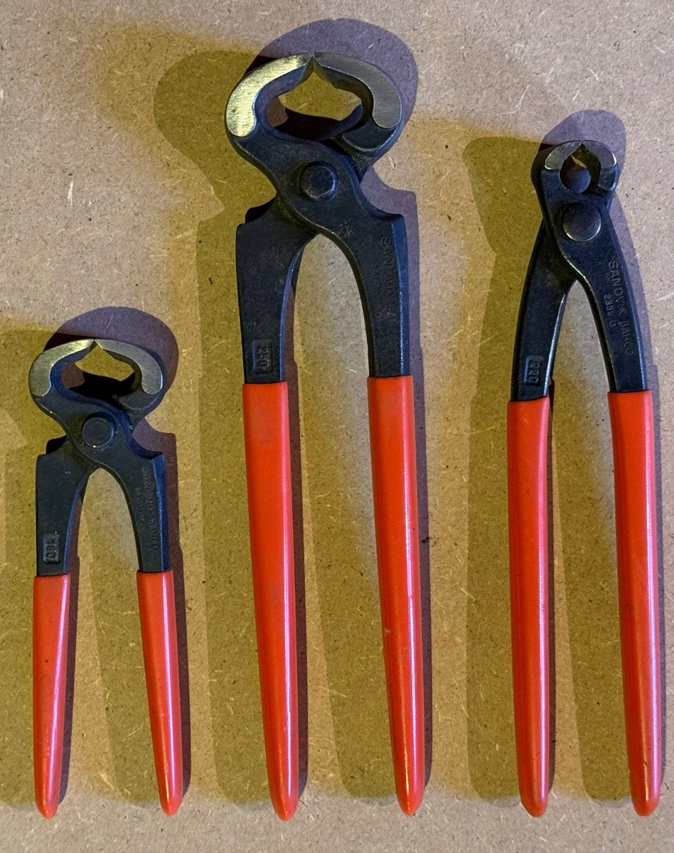 Set van 3 Sandvik Bahco nijp/moniertangen, Ophalen of Verzenden, Zo goed als nieuw, Tang, Overige merken