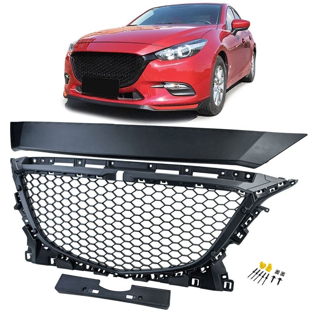 Sport Grille Embleemloos Mazda 3 BM 2013-2017 Honingraat Des, Verzenden, Automotive Parts, A.parts@hotmail.nl, Trasmolenlaan 12 3447 GZ Woerden