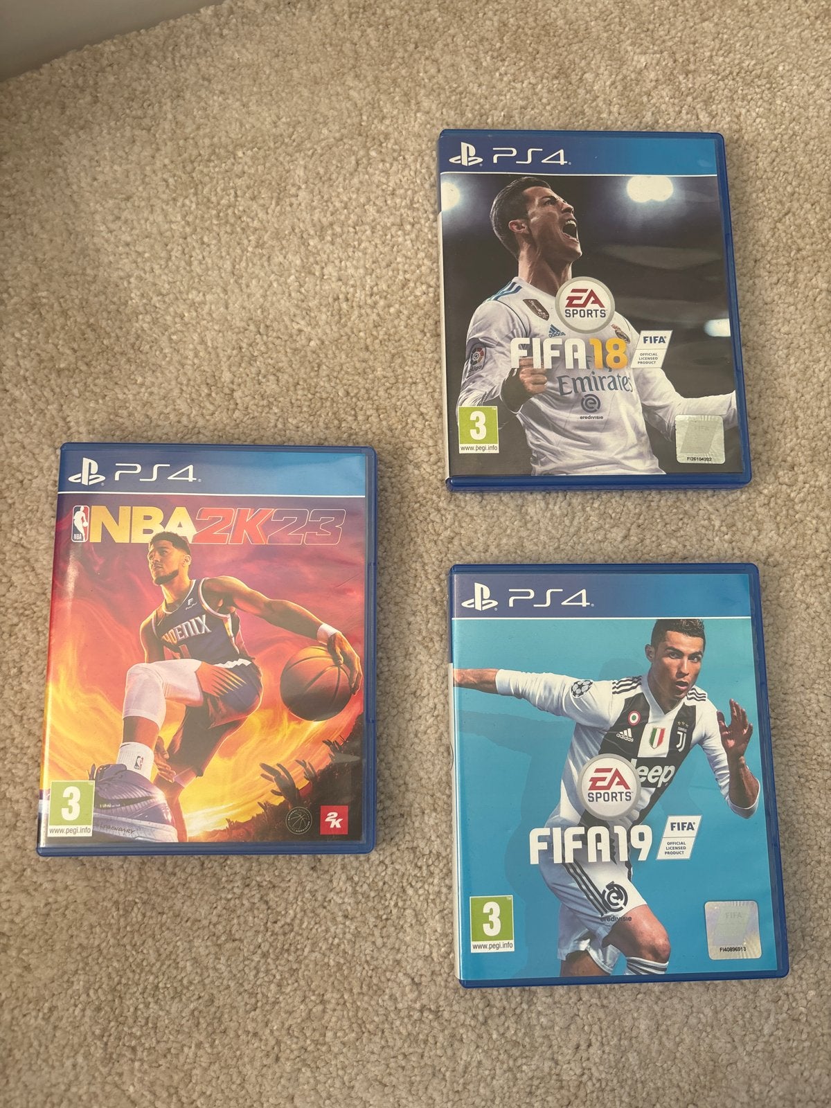 !JE KRIJGT ZE ALLE 3!  NBA2K23, FIFA18, FIFA19 voor de ps4, Spelcomputers en Games, Ophalen of Verzenden, Zo goed als nieuw, Eén computer