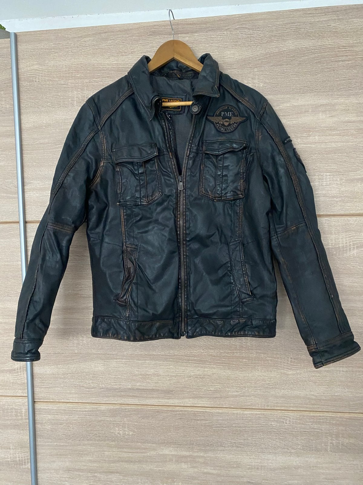 PME Legend Flying Legend Leren Jas Maat M, Kleding | Heren, Ophalen of Verzenden, Gedragen, Maat 48/50 (M), Zwart