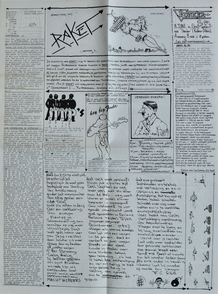Raket no. 3 (1979) Rotterdam Dutch punk fanzine, Verzenden, Gelezen, Overige typen