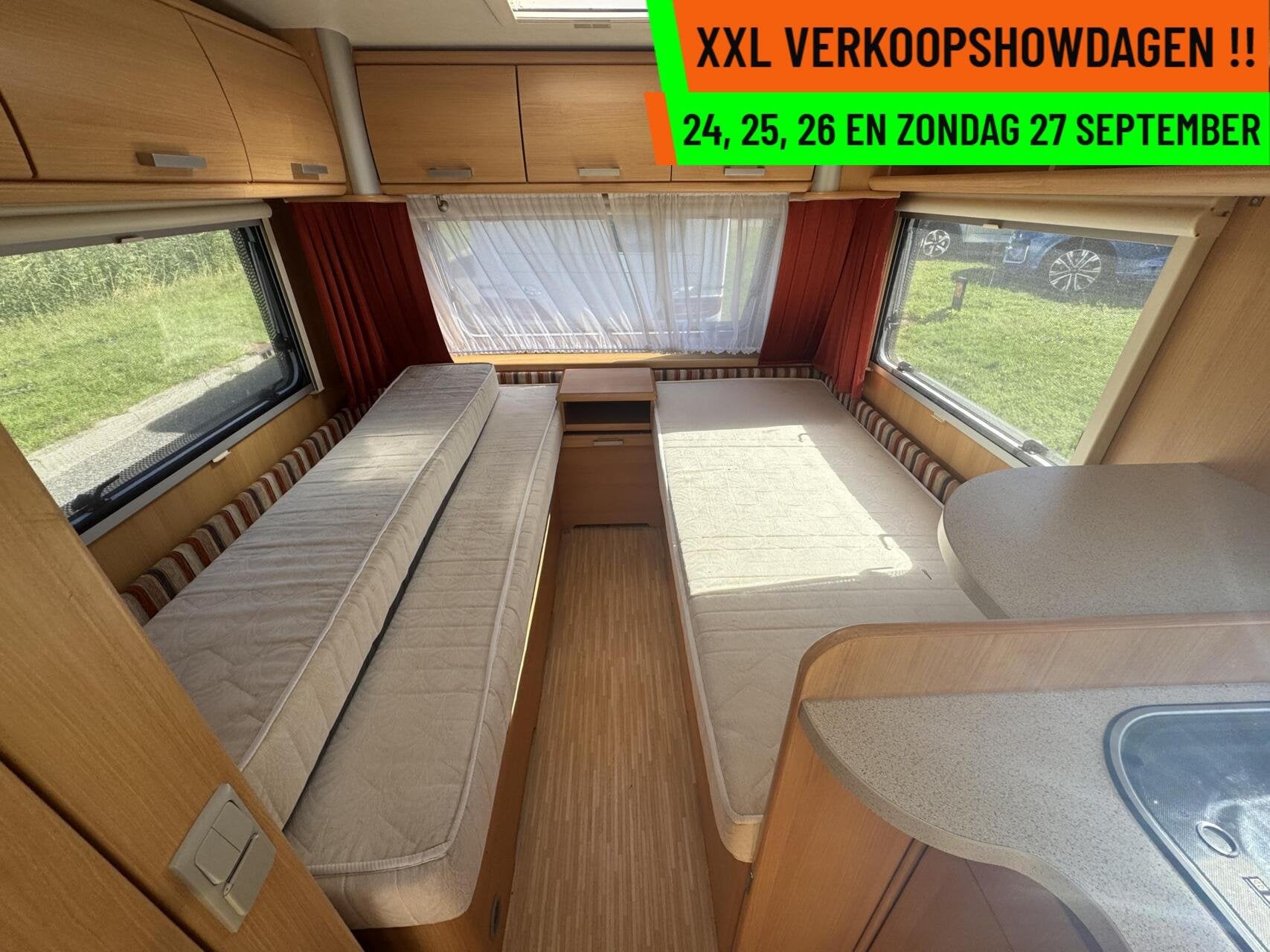 TEC TRAVEL KING 490 TE, ENKELE BEDDEN, DINETTE, VOORTENT, Caravans en Kamperen, Bedrijf, 6 tot 7 meter, Tot en met 4, 1000 - 1250 kg