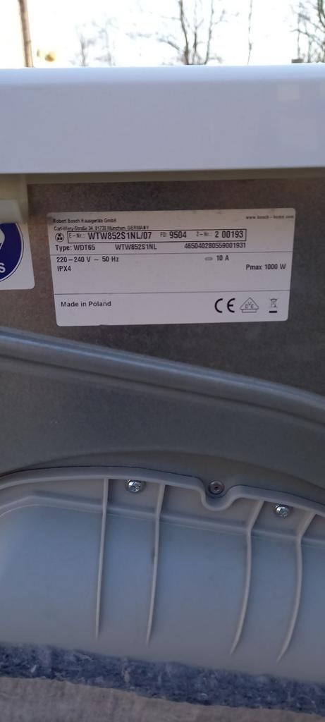 Bosch exclusiv condensdroger met storing, 6 tot 8 kg, Ophalen of Verzenden, Condens, 85 tot 90 cm