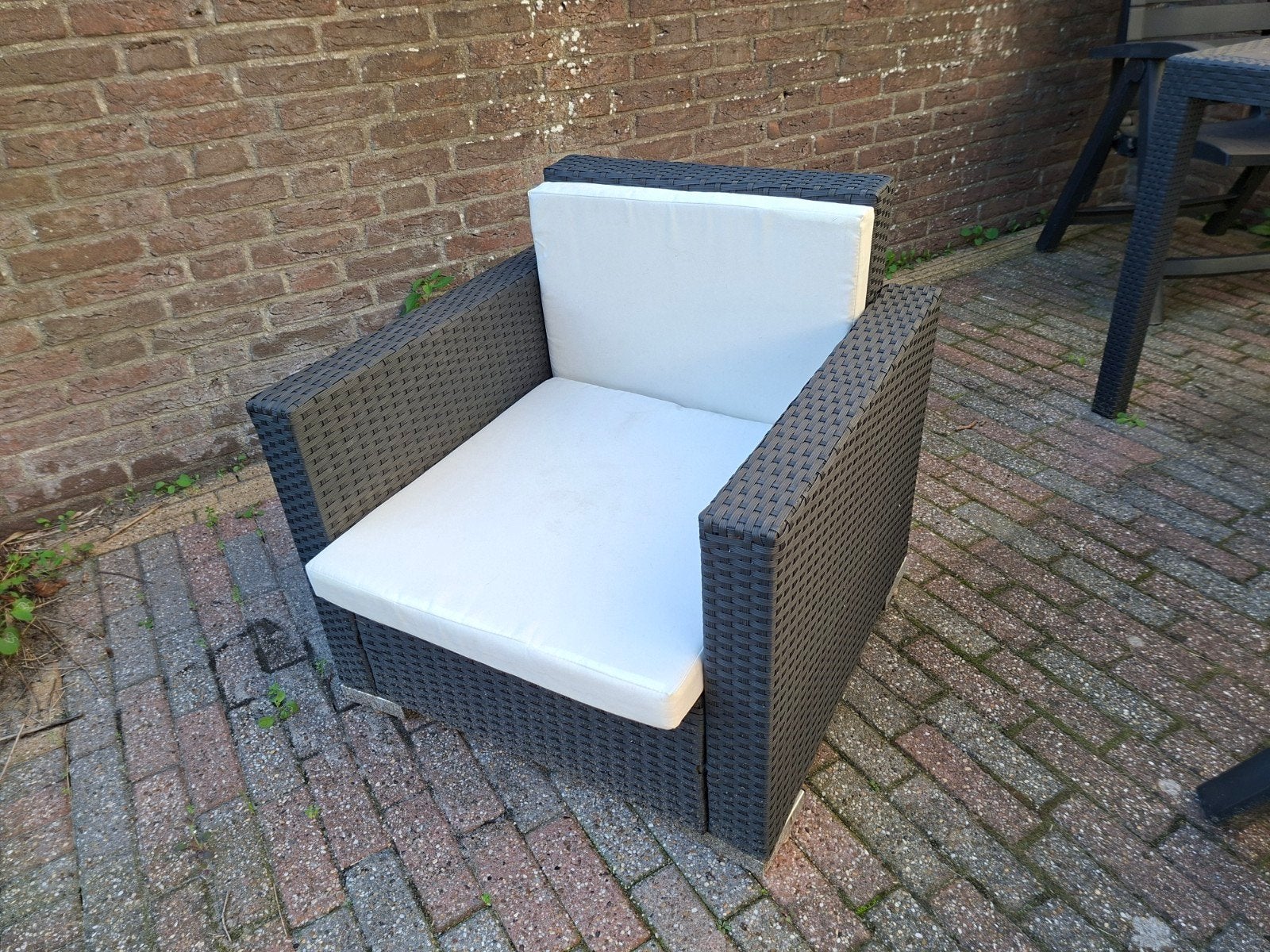 Comfortabele Wicker Tuinstoel, Tuin en Terras, Ophalen, Gebruikt, Wicker