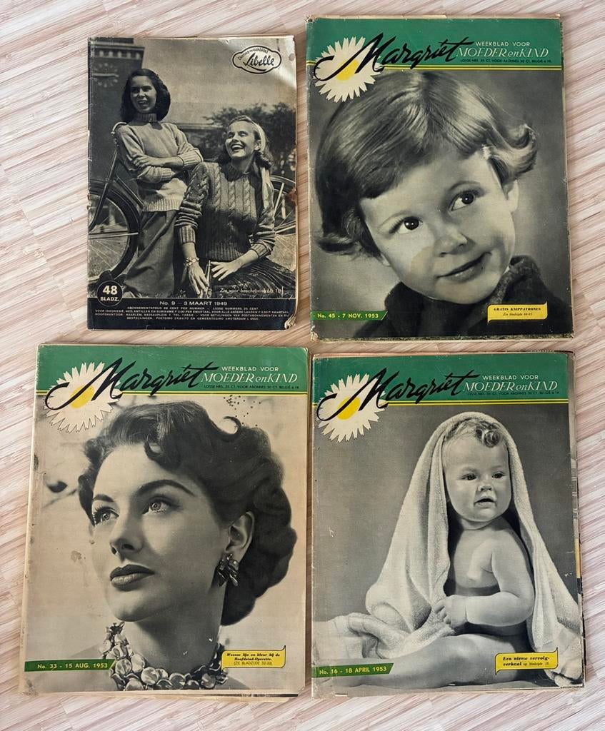 Oude tijdschriften Libelle en Margriet 4 stuks, Ophalen of Verzenden, 1980 tot heden, Tijdschrift