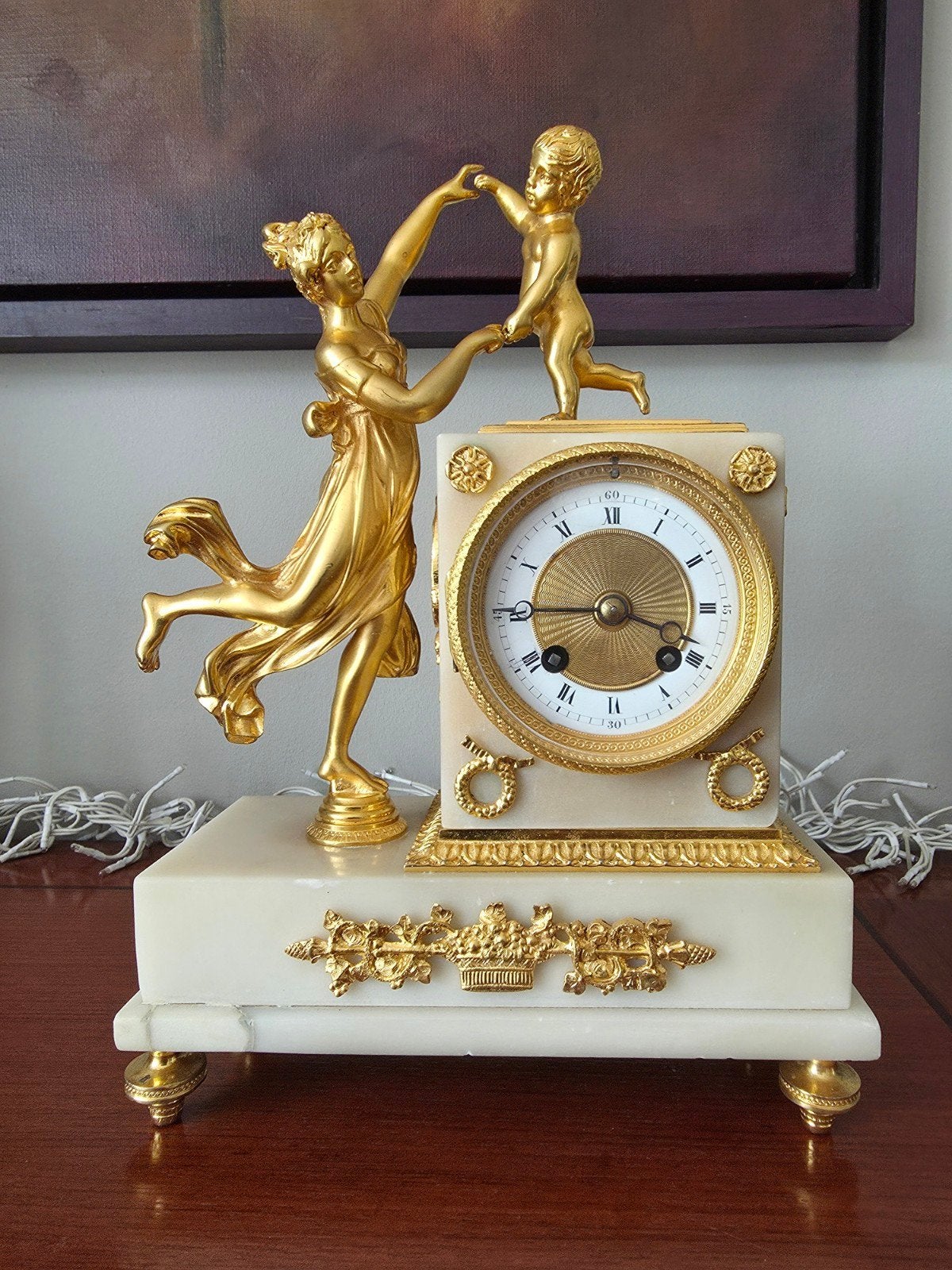 Antieke Franse neo Emire pendule, Ophalen of Verzenden