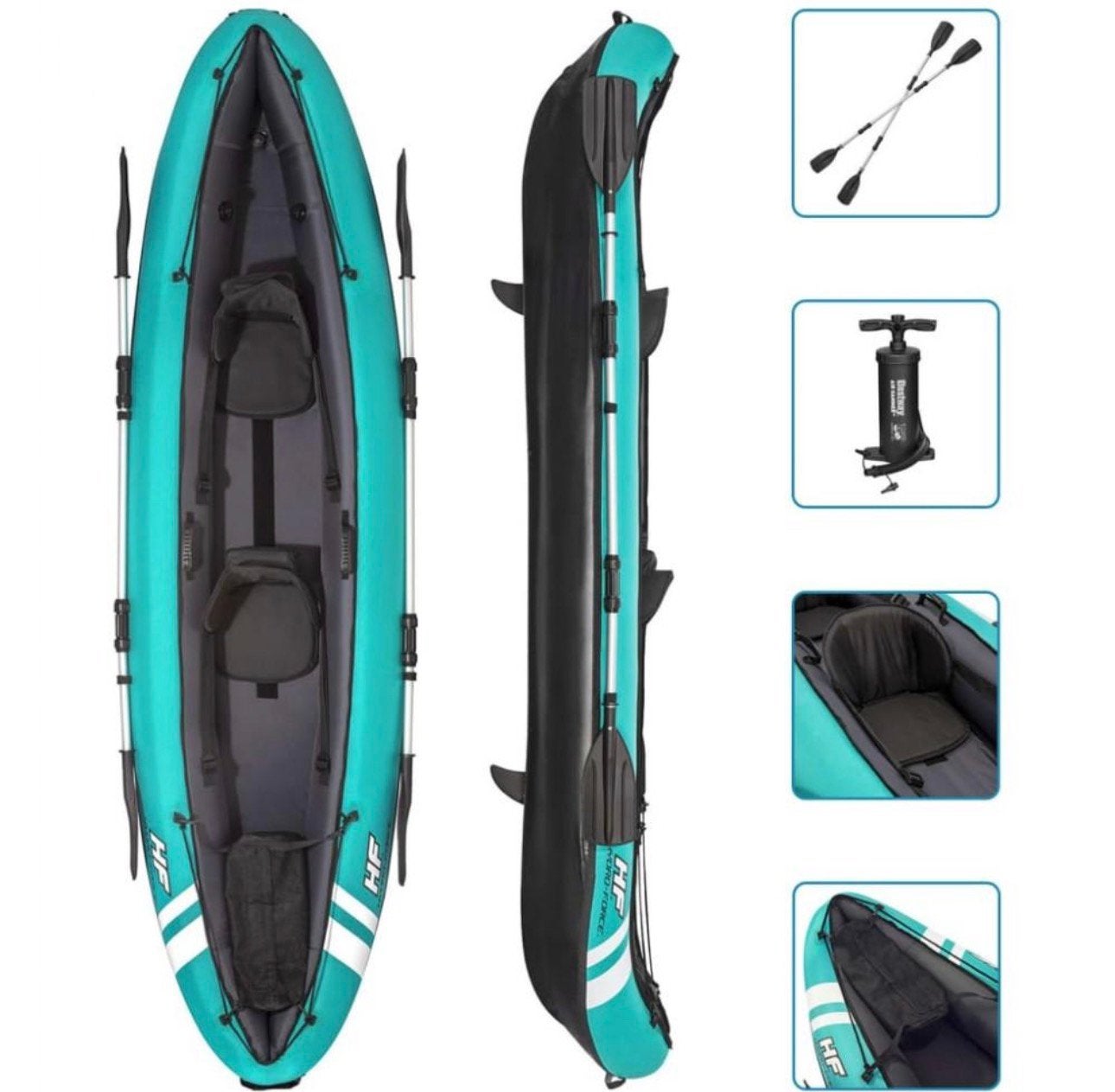2 persoons kajak | Bestway Hydro-Force Ventura X2, Watersport en Boten, Ophalen, Zo goed als nieuw