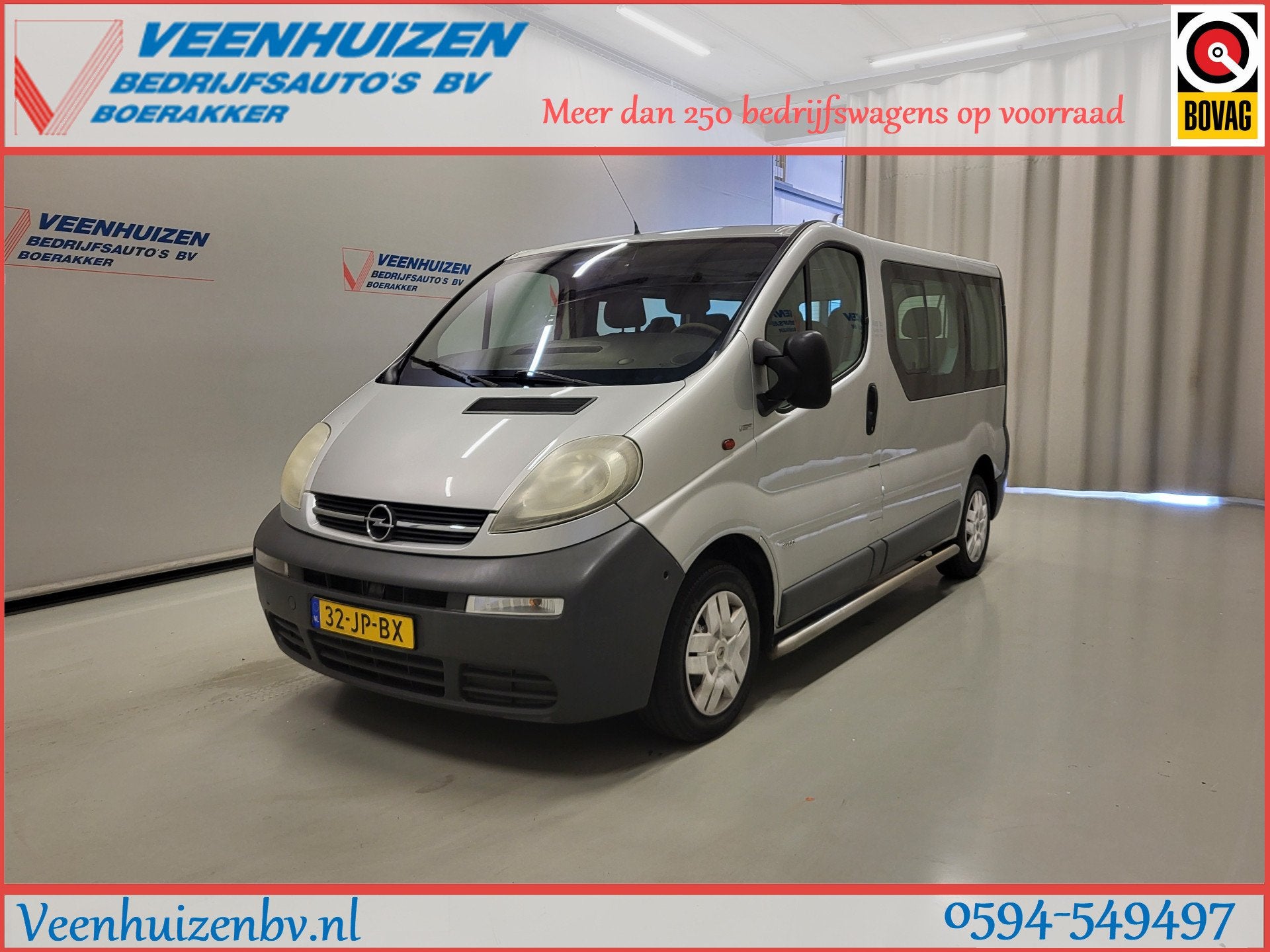 Opel Vivaro Combi 1.9DCI 9-Personenbus (bj 2002), Auto's, 2000 kg, 82 pk, Bedrijf, 9 stoelen