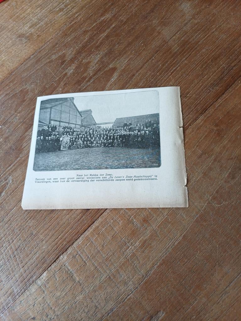 Knipsel De Lever zeep maatschappij Vlaardingen 1923, Ophalen of Verzenden, 1920 tot 1940, Knipsel(s)