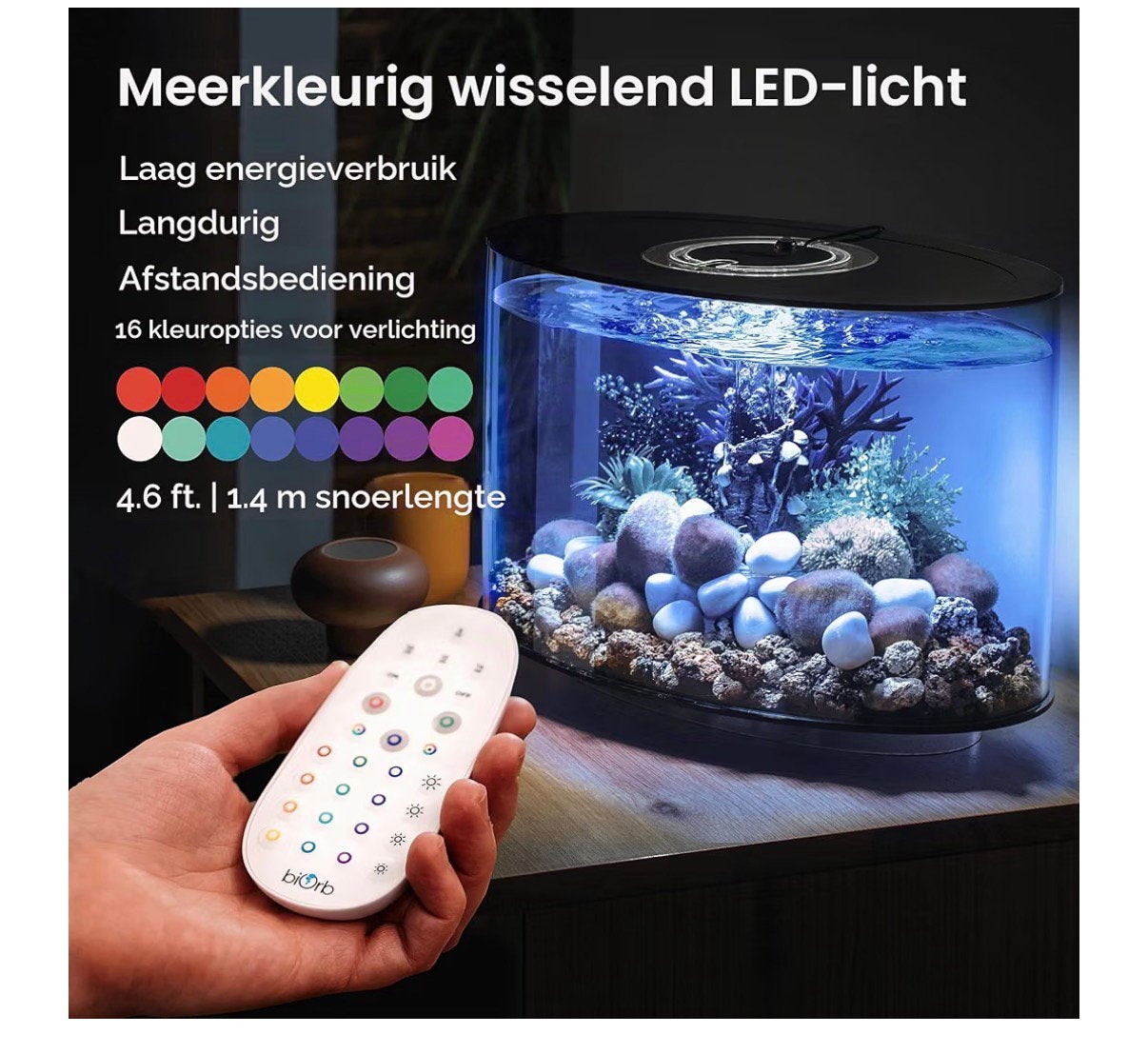 Design LED Aquarium Biorb Loop 15L MCR wit (NIEUW in doos), Pomp, Nieuw, Overige merken, Ophalen of Verzenden
