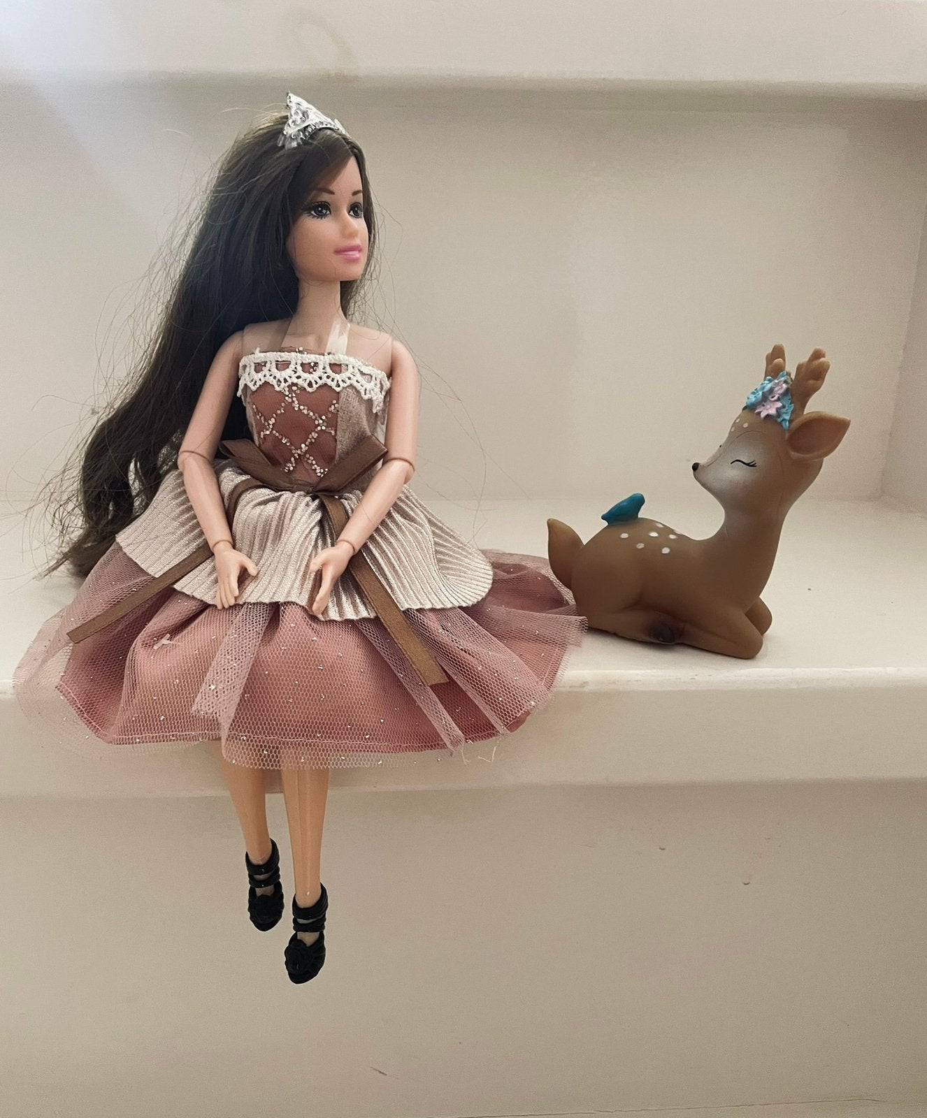 Barbie pop met hertenfiguurtje, Ophalen of Verzenden, Zo goed als nieuw, Barbie