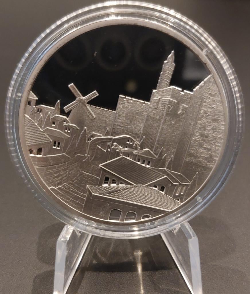 Zilveren Munt 1 oz - Jerusalem of Gold .999 Fijn Zilver, Verzenden