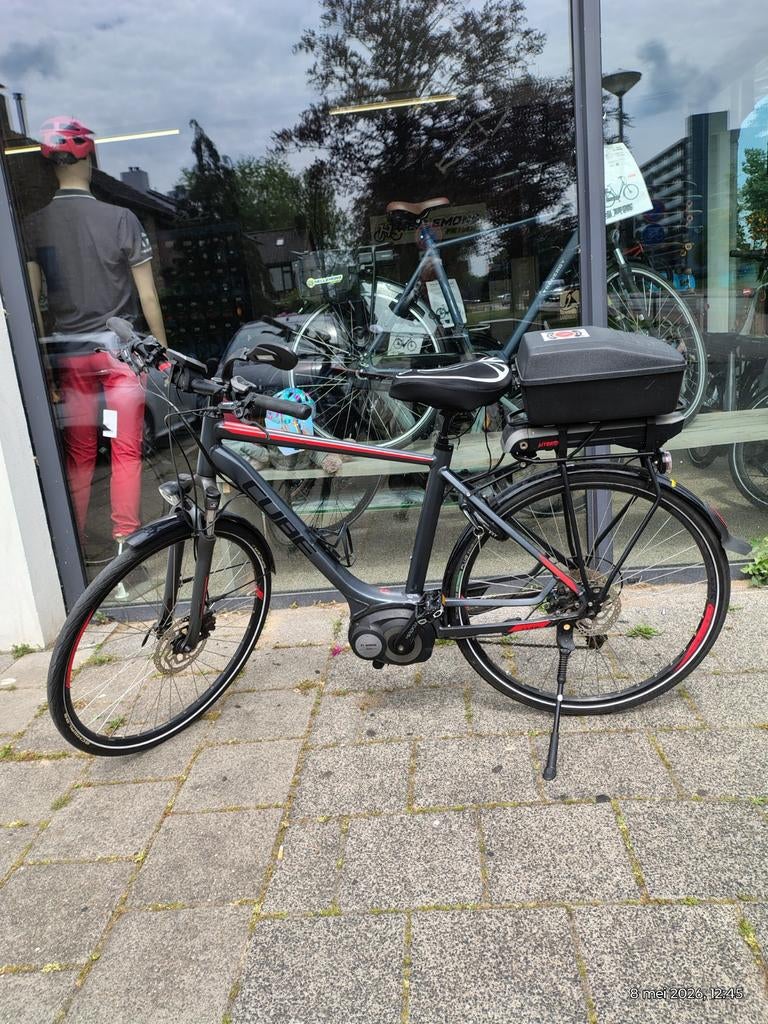 Cube elektrische fiets met bagagedrager en koffer, Gebruikt, Ophalen of Verzenden, 51 tot 55 cm, Cube